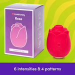 Rose Clitoral Sucking Toy - Clit Stimulator With 6 Suction Speeds - Waterproof Sucker Vibrator - Rechargeable Vibrating Adult Sex Toys For Women - Waterproof - Gifts For Women - Red