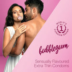 Durex Extra Thin Bubblegum Flavoured Condoms for Men-10s (Pack of 3)