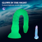 Luminous Anal Dildo Long Tentacle Dildo With Suction, 12Inch Thin Silicone Dragon Dildos Octopus Anal Plug Adult Toys For Men Gay Couples
