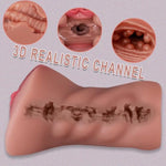 Male Masturbators Adult Sex Toys 3D Realistic Textured Pocket Pussy And Tight Anus Sex Stroker - The Perfect Male Masturbator And Sex Doll (Brown Skin)