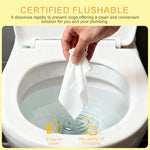 50 Feminine Wipes Flushable Travel Individually Wrapped