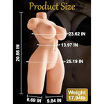 Realistic Sex Doll Torso For Men - 3 In 1 Female Sex Dolls With Big Boobs Vagina Anal, Male Masturbator Life Like Sex Doll Adult Sex Toys For Men Masturbation, 17.94Lb Love Doll Men Pleasure