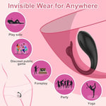 App Control Wearable Vibrator For Women, Long Distance G Spot Vibrator Bluetooth Couples Sex Toys, Clitoral Anal Stimulation Mini Vibrators With 9 Powerful Vibration Modes Female Sex Toy (Black)