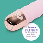 Pink Ripple 10 Function Wavy Vibrator - Silicone - Waterproof & Beginners Friendly