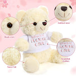 2 Pieces Wedding 10 Inch Bear Stuffed Animal Will You Be My Flower Girl Ring Proposal Gifts From Bride Groom With Clothing For Wedding Proposal Anniversary Party(Flower Girl, Ring)