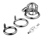 Stainless Steel Chastity Cage Male Metal Chastity Devices Lock Design Small Chastity Cage Male Penis Cage Flat Cock Cage Bdsm Toys For Couples Sex Rycb-She (50Mm)