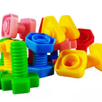 Jumbo Nuts And Bolts For Toddlers - 40 Pcs Screw Toys For Toddlers 1-3 - Occupational Therapy Toy With Storage Tote And Book - Shape Sorter Fine Motor Toy - Manipulatives For Preschoolers