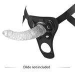 Adjustable Strap On Dildo Harness, Double Hole Pegging Harness Leather Soft Ring Belt For Male (Black)