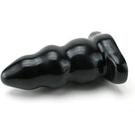 Doc Johnson Triple Ripple Butt Plug - Large - 5.6 in. Long and 2.3 in. Wide - Gradually Widens - Sturdy Flared Base - Anal Toy - Black