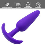 Purple Anal Butt Trainer Kit for Beginners and Advanced Users - 3Pcs Silicone Sex Toys with Flared Base