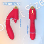 G Spot Vibrator Women Sex Toy, Female Sex Toys Dildo Vibrators with5-frequency vibration+tongue licking, 3-speed 6-frequency telescopicAdult Toy, Adult Sex Toys & Games, Purple, Rose Red