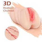 3 In 1 Pocket Pussy Male Masturbators With Lifelike Face, Sex Doll With Realistic Textured Mouth Vagina And Tight Anus, Masturbator Male Stroker Deep Throat Oral Adult Sex Toys For Men(Flesh)