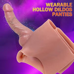 Realistic Strap On Harness, Penis Extender Sleeve Dick Enlarger, Silicone Wearable Dildos Panty, Hollow Dildo Huge Cock Sleeve, Pennis Sleeves For Men For Sex