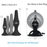 Inflatable Anal/Butt Plug Prostate Massager, Anal Training Set, One For All Anal Plug Set, Lgbt Anus Vagina Dilator Expander For Erotic Games