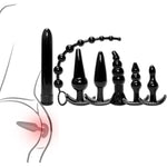 Anal Butt Trainer Kit,Anal Plug Set 7 Pcs Silicone Butt Plugs Sex Toy Anal Training Kit Bdsm Restraint Sex Set Anal Dilation G Spot Anal Sex Adult Toy Dildo Anal Training Set Couple Extreme Sex Toys