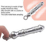 Anal Butt Plug Metal Anal Beads Dildo Prostate Massage Anal Vaginal Dilator BDSM Sex Toys for Men Women Couple (Large(6.45 inch))