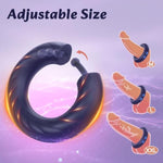 Male Sex Toy Vibrating Cock Ring, Adult Sex Toys For Men Automatic Adjustable 10 Vibration Modes Soft Silicone Penis Ring, Couples Sex Toy Adult Toy Foreplay Tool, Male Sex Toys Adult Sex Toys & Games