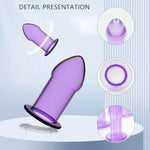 Anal Plug Set 5 Pcs Soft Silicone Butt Plugs Hollow Anal Dilator Adult Anal Trainer Anales Sex Toys Bondage Kit For Men Women Couples (Purple)