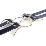 Metal Spider Ring Gag With Leather Head Slave Harness Restraint Mouth Gags Sex Toys For Couples (Silver)