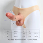 Realistic Wearable Dildo G-Spot Stimulator Lifelike One-Piece Penis Silicone Pants Vagina Massager Sex Toys Female Masturbator Sex Toys For Women Lesbian Couple Flesh?1.82Lb Solid?
