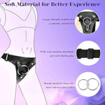 Strap-On Dildo Adult Sex Toys - Wearable Strap On Dildo Toy For Men Women Couples, 7 Inch Realistic Silicone Anal Dildos Penis G-Spot Stimulator Sex Toys For Women Lesbian Couple Beginner Purple