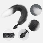 Fox Tail Cosplay Anal Plug Butt Stopper With Tail, Silicone Butt Anal Plug Cute Fluffy Tail Adults Role Play Games Adult Toy For Beginner Couples