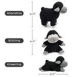 Sheep Stuffed Animal Lamb Plush Decorations 3Pcs (Sitting, Standing, Kneeling) Black Sheep Toys Gift For Kids Little Girl/Boy