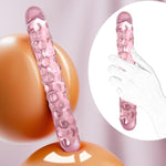 Crystal Glass Anal Butt Plug,Anal Plug Sex Toys With Bumps Prostate Massager Anal Dildo Anal Trainer Toys For Women Men Couples Anal Expander Buttplug Analplug (Pink)