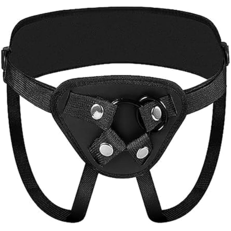 Adjustable Strap On Dildo Harness, Realistic Dildo Harness Leather Soft Ring Belt For Male And Female (Black)