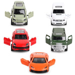 Metal Die Cast Toy Car Set Of 5, Openable Doors Pull Back Car For Kids Boys Age 3 4 5 6 7 8, Racing Car Party Favors Mini Toy Car For Pinata Stuffers, Goodie Bag Stuffers, Birthday Gifts