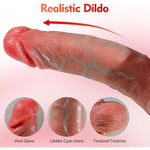 Strap On Harness Dildo For Sex, Realistic Dildo With Adjustable Waist And Thigh Soft Leather Belt Sex Straps, Strap On Toys For Lesbians Gay Couple Vaginal Anal Play, Adult Sex Toys Pegging Dildo