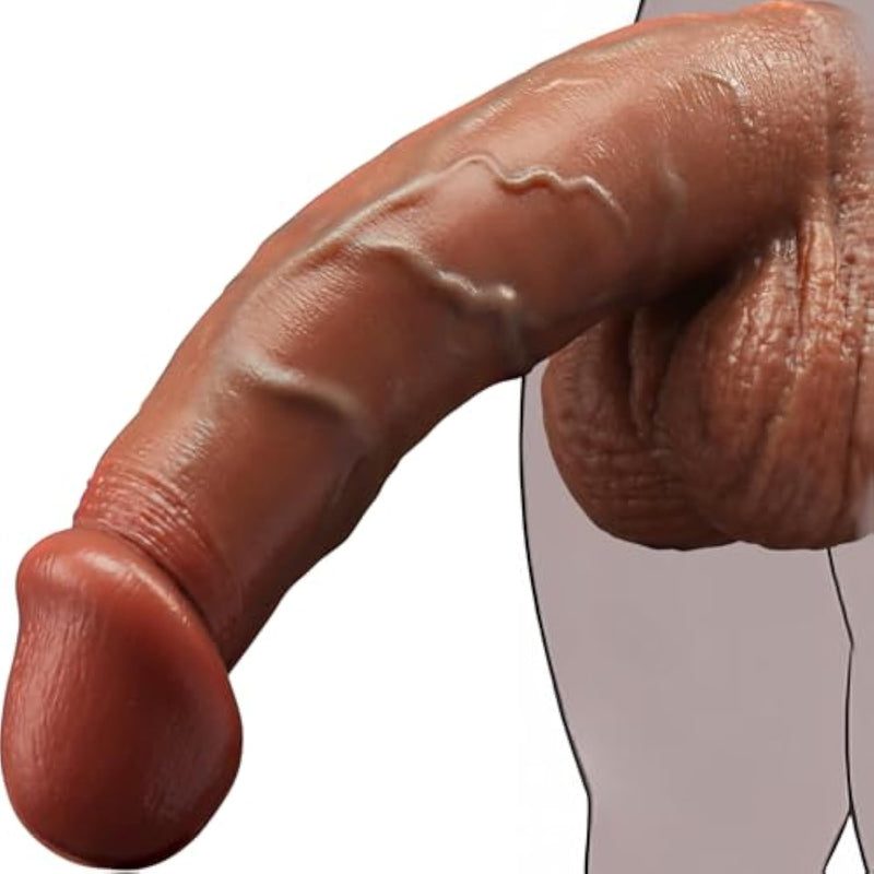 11 Inch Realistic Huge Thick Dildo Sex Toys, Skin-Like Big Thick Dildo With Strong Suction Cup For Hands-Free Play, Lifelike Silicone Monster Anal Dildos For Vagina Anal Stimulation