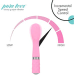 Silicone G-Spot Vibrator Pink, Rechargeable And Multi Speed With Swarovski Crystal Button, Pretty Quilted Vibrator