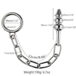 Anal Butt Plug Inserting Toys Metal Chain With Penile Ring Cock Ring Anal Training Sets For Beginners Prostate Massager Advanced Players Clitoral G-Spot Stimulator For Couples