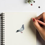 Pigeon Stickers 1in for Scrapbooking, Arts, Crafts, Kids DIY, Calendars Journals 80-Pack