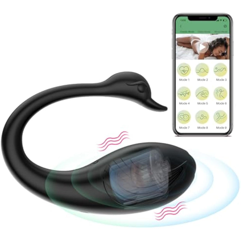 App Control Wearable Vibrator For Women, Long Distance G Spot Vibrator Bluetooth Couples Sex Toys, Clitoral Anal Stimulation Mini Vibrators With 9 Powerful Vibration Modes Female Sex Toy (Black)