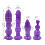 4Pcs Adults Fancy Silicone Anal Plugs, Personal Portable G-Spot Massager Para Penis Suction Prostate Pussy Sexual Stimulation Training Sex Toy For Women Female Men Male Unisex (Pink)