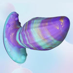 Soft Anal Plug Liquid Silicone Butt Plug With Thick T-Shaped Base Anal Stretcher Prostate Massager G-Spot Stimulation For Beginner Advanced Players Mixed Color (L)