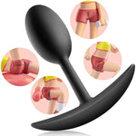3Pcs Silicone Anal Butt Plug Trainer Kit With Metal Block Weighted Anal Training Sets Sex Toys Anus Dilator Anal Plug Anal Sex Trainer For Starter Beginner Men Women Prostate Massage Anal Trainer
