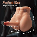 Male Sex Doll For Women With Thrusting & Vibrating Dildo, Realistic Torso Sex Dolls With Huge Cock For Female Masturbator, Tight Anal Adult Sex Toys For Men, Gay, Couples, Unisex Masturbator