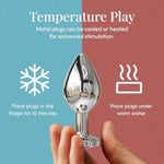 Deluxe Metal Anal Plug Set, Sex Toy,Graceful Waterdrop Contour With Lustrous Blue Gemstone Accent - Durable, Body-Safe & Aesthetically Pleasing For Elevated Intimate Experience