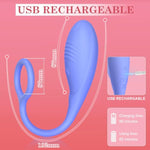 Adult Sex Toy, Vibrator For Women Clitoral Anal Sex Pleasure, 9 Powerful Stimulation Modes, Rechargeable Silicone Egg Vibrator With Ring Pull, Couple Vibrator