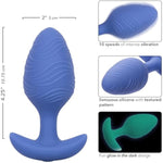 Cheeky Glow-In-The-Dark Large Vibrating Butt Plug, 10 Speeds Anal Vibrator Made With Body Safe Silicone And 100% Waterproof With Flang Base - Se-0443-40-3