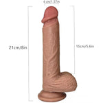 Silicone Realistic Dildo Fake Penis For Vaginal And Anal Sex, Adult Sex Toy G-Spot Prostate Orgasm Lifelike Dick With Strong Suction Cup Compatible Strap-On Harness, Flesh
