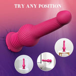 Large Thrusting Dildo Vibrator 9.45" Pink Vibrating Dildos With Innovative 3 Bouncing & 10 Vibrating Modes For G Spot Anal, Adult Toys Penis Dildo Machine Sex Toys For Women Men Couples?Pink?