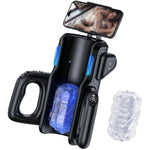 Leten Sex Toy Automatic Male Masturbator - Men Electric Adult Sex Machine With 12Times/S Thrusting, Hand Free Penis Training Stroker With Phone Holder And 2 Soft Silicone Pocket Pussy