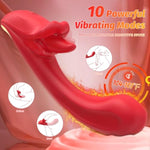 Vibrator Rotating Tongue Toy For Women Adult Sex Toy, Flexible G Spot Vibrator With 10 Licking And 10 Vibrating Modes And Heating,Tongue Licking Womens Sex Toys,Nipple Toy Clitoral Stimulator