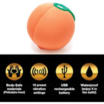 Bedroom Peach Buzz - Vibrating Body Massager | Special Anniversary Edition Vibrator By Burruss | Rechargeable Massagers For Female With 10 Pulsation Settings
