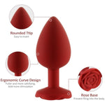 Anal Plug Rose Sex Toy Set, 3Pcs Silicone Butt Plug,Anal Plugs Training Set With Flared Base,Adult Prostate Massage For Women Men Couple Beginner