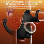 Vibrating Cock Ring With Removable Bullet Anal Vibrator Butt Plug,Silicone Penis Rings Male Sex Toys With 10 Vibration,Penis Sleeve Erection G-Spot Vibrators Adult Couples Sex Toys & Games For Men